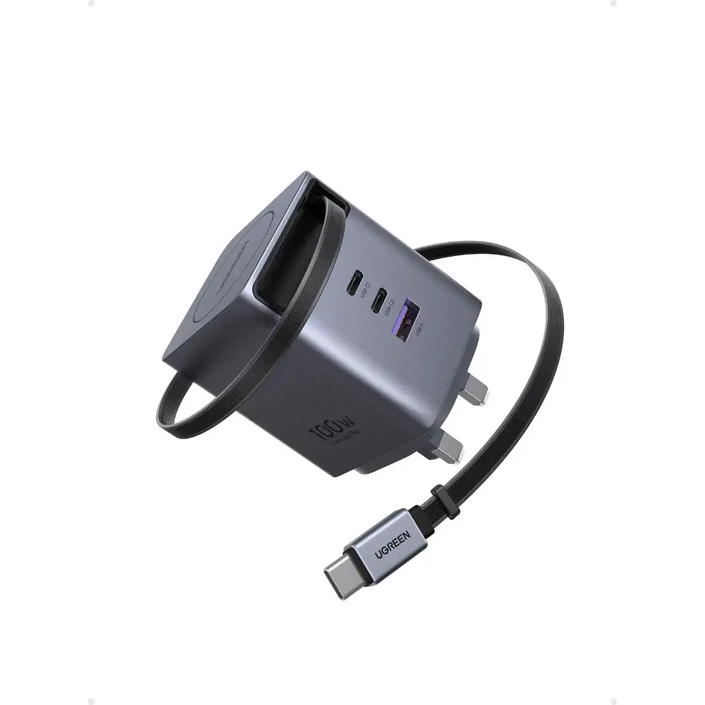 UGREEN Nexode Pro 100W GaN Pro Fast Charger with Retractable Cable - X616 (65829)