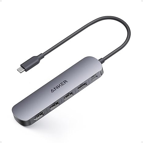 Anker USB-C Hub, 5-in-1 USB Hub for Laptops, 4K HDMI Multiport Adapter
