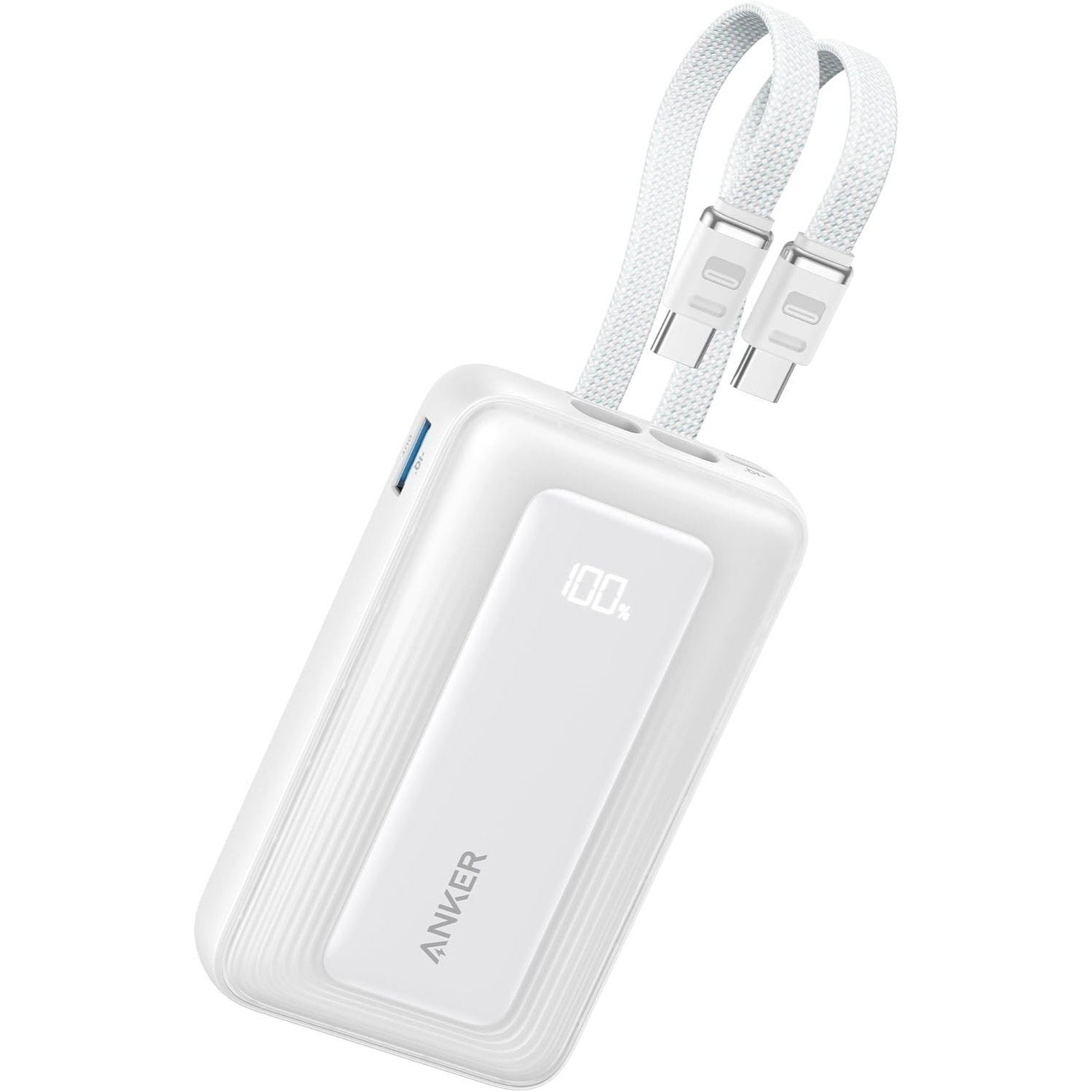 Anker Zolo Power Bank (10K, 35W, Built-In Dual USB-C Cables)
