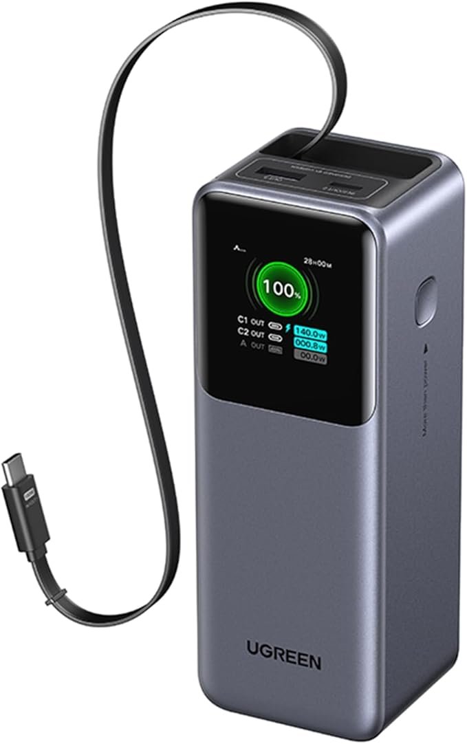 بنك طاقة UGREEN Nexode Pro بقوة 165 واط وسعة 20000 مللي أمبير