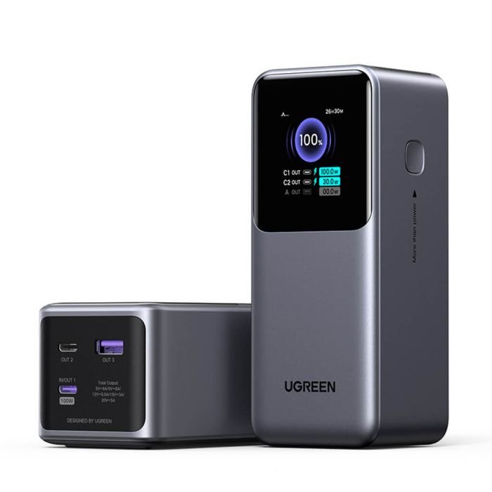 بنك طاقة محمول UGREEN Nexode بسعة 20000 مللي أمبير وقوة 130 واط،
