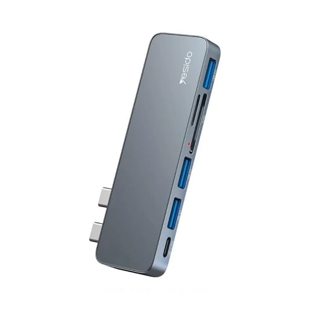 Yisido HB10 4K 6-in-1 Adapter with Two Type-C Ports