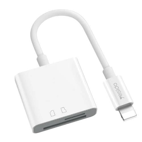 محول YESIDO GS11 متعدد الوظائف 2 في 1 لبطاقة TF + بطاقة SD إلى